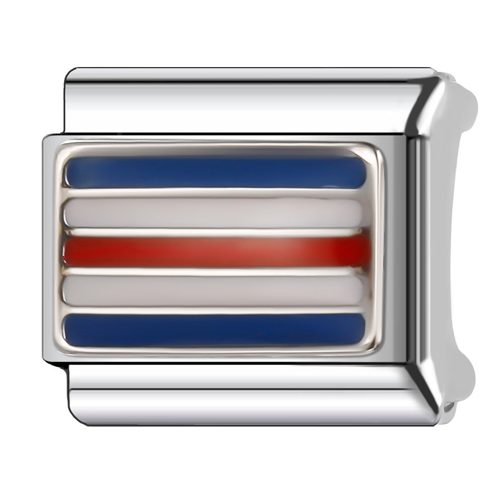 Wholesale Italian Charm Bracelet 9mm DIY Splicing Creative Pattern Stainless Steel Composable Bracelet