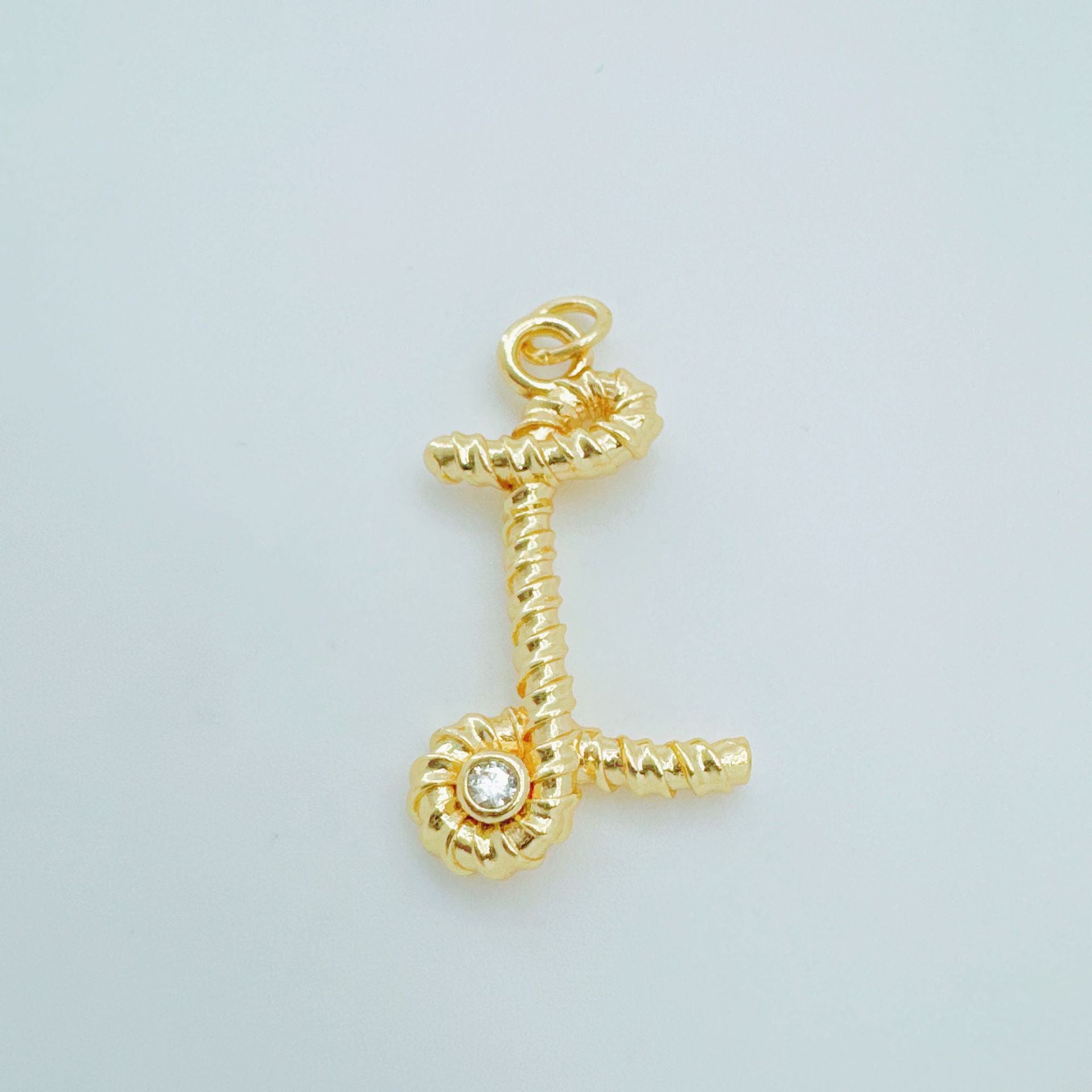 Wholesale Gold Plated Copper 26 Letter Alphabet Pendant,  Trendy Hip-Hop Jewelry Accessory for Everyday Gift