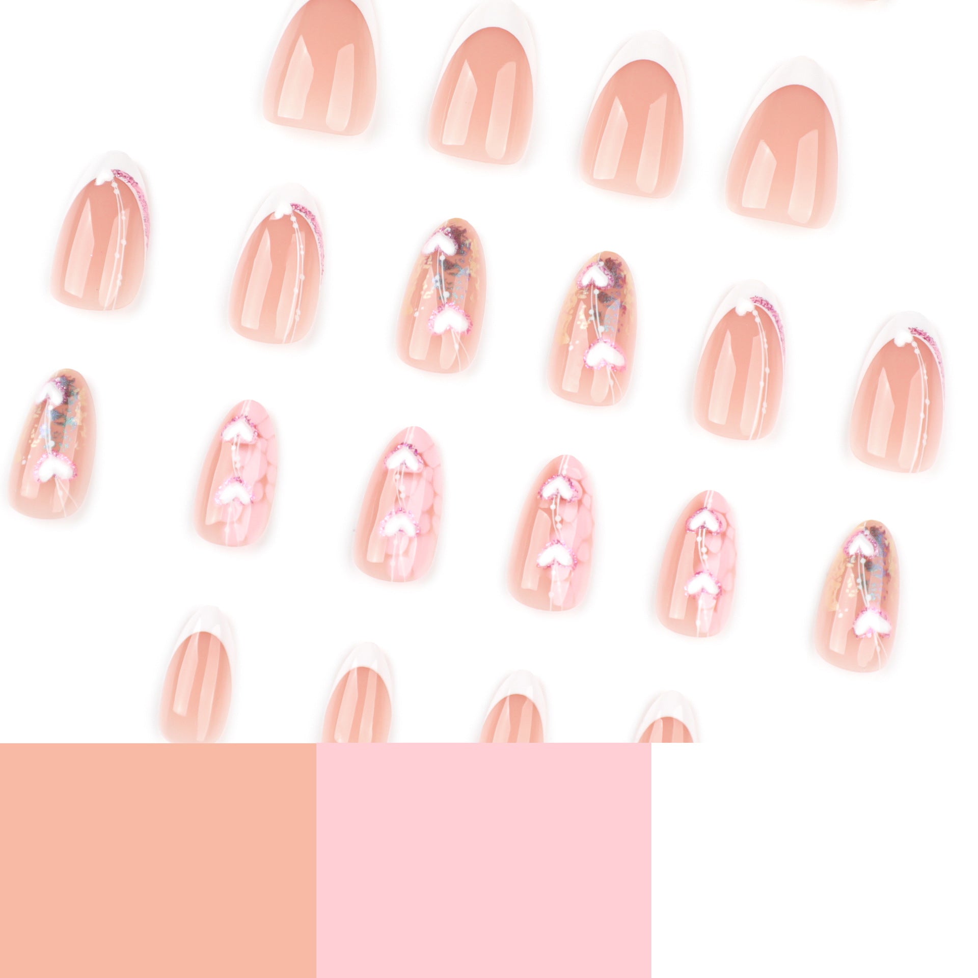 Wholesale 24 Pieces/box 3D Love Nails Kits Nail Stickers