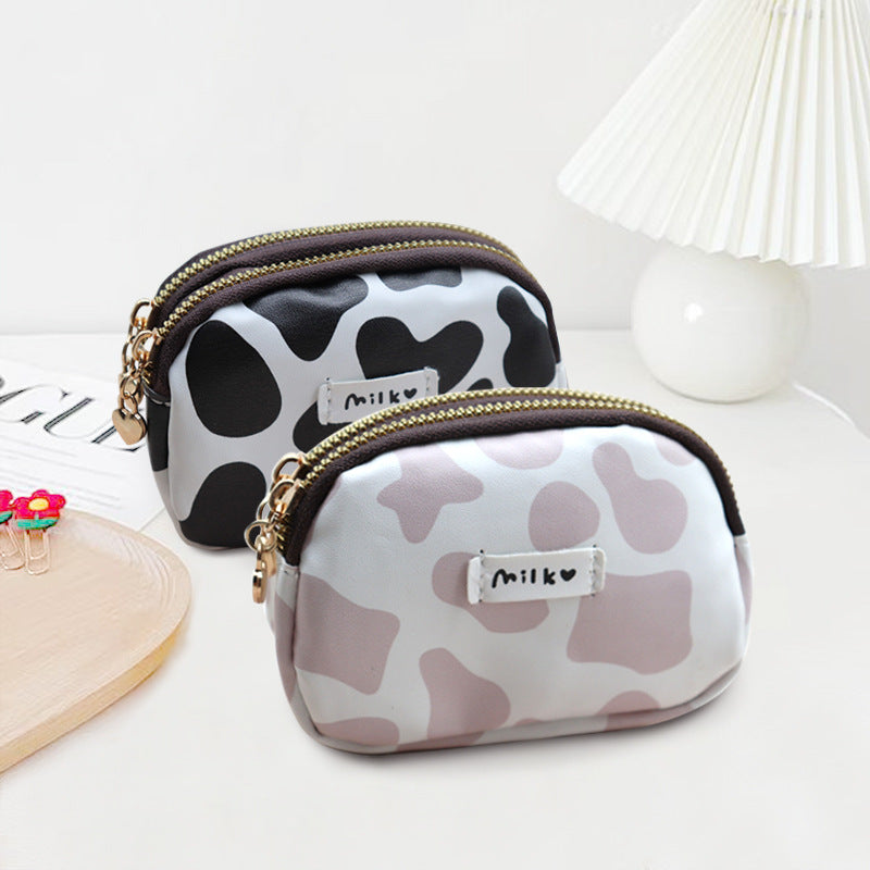 Wholesale New Style Double Zipper Cute Cow Wallet  ACC-WT-BiLH003