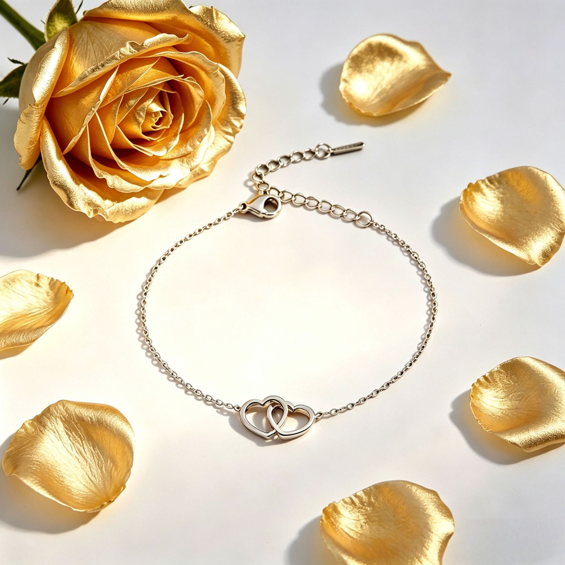 Wholesale Double Openwork Heart Stainless Steel Necklace