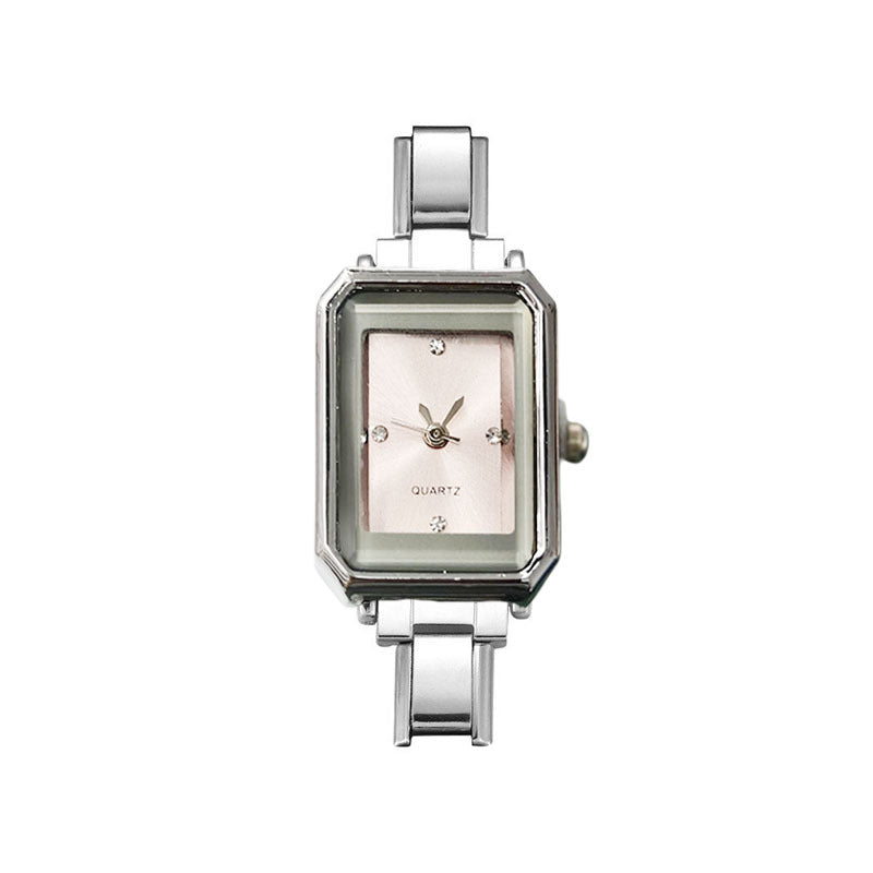 Wholesale Stainless Steel Quartz Watch,  Simple Rectangular Women' s Fashion Watch,  Casual Everyday Accessory