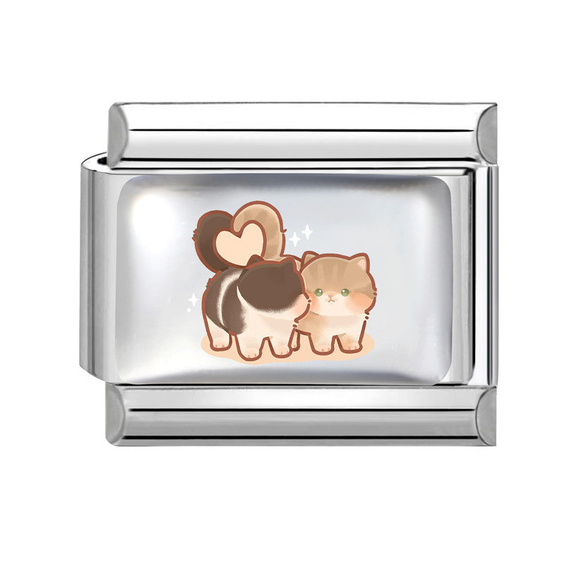 Wholesale Italian Cartoon Cute Animal DIY Stainless Steel Splicing Bracelet – Fashion Jewelry Accessory Gift