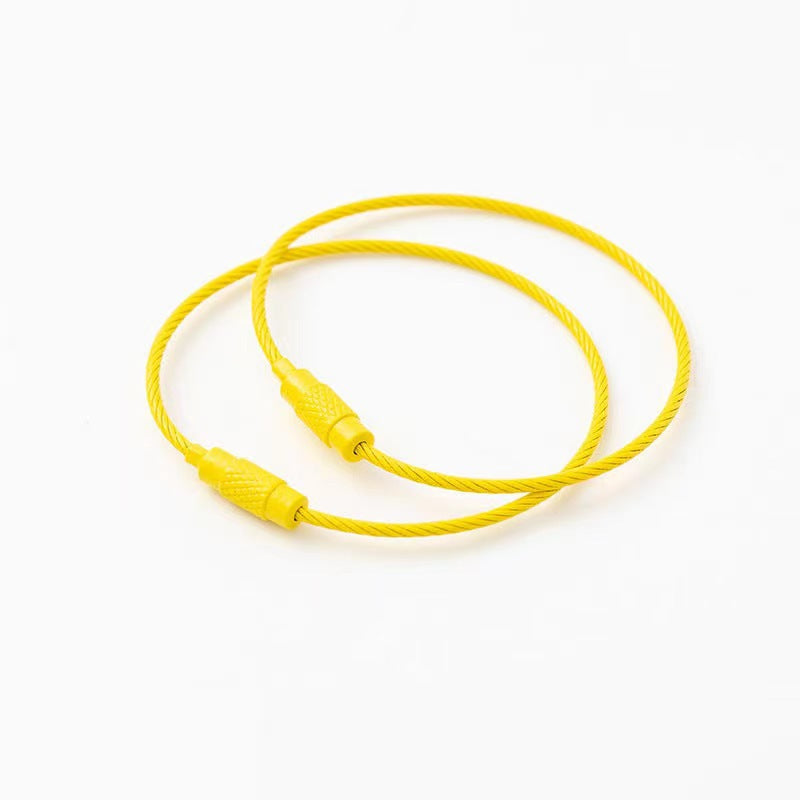 Wholesale 10pcs Color Paint Wire Ring DIY Keychain Accessories Bulk Keychains ACC-KC-HeYuan001