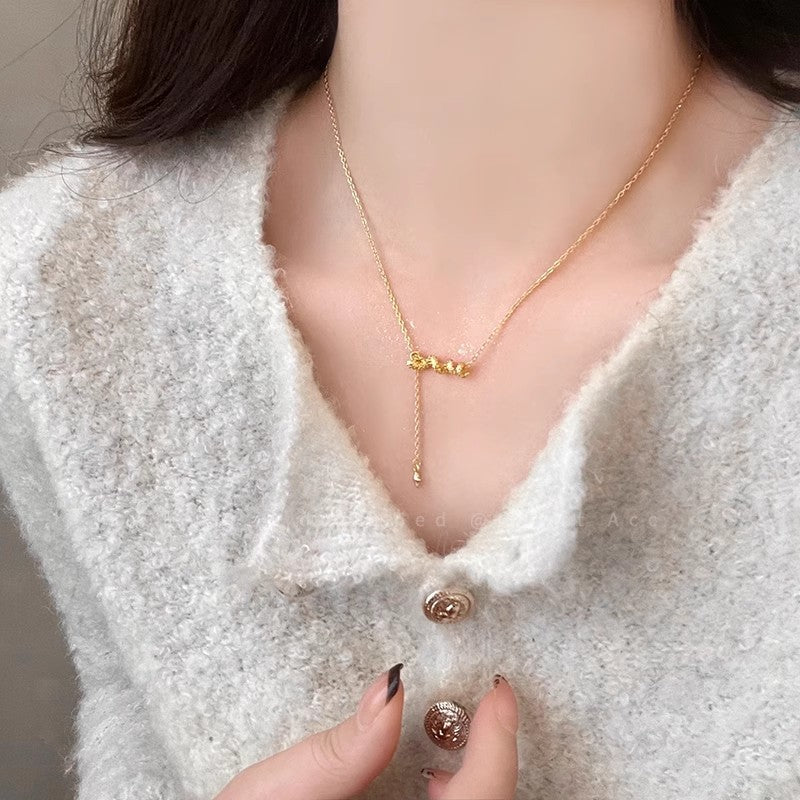 Wholesale Light Luxury  Golden All-match  Necklace