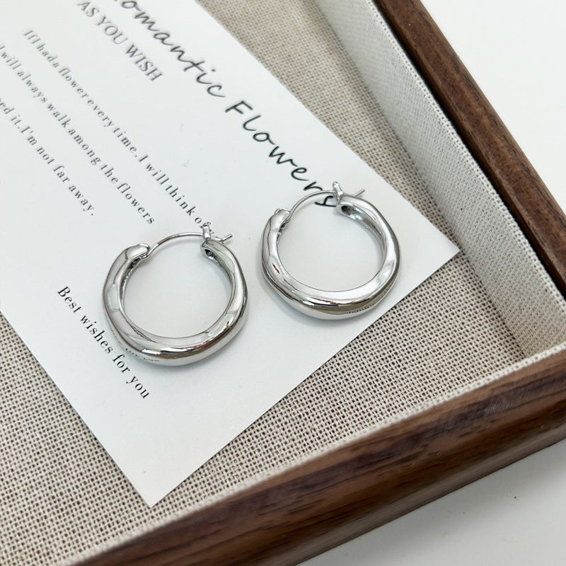 Wholesale Cartoon Style Hoop Earrings Copper Electroplated Fashion Accessory for Women