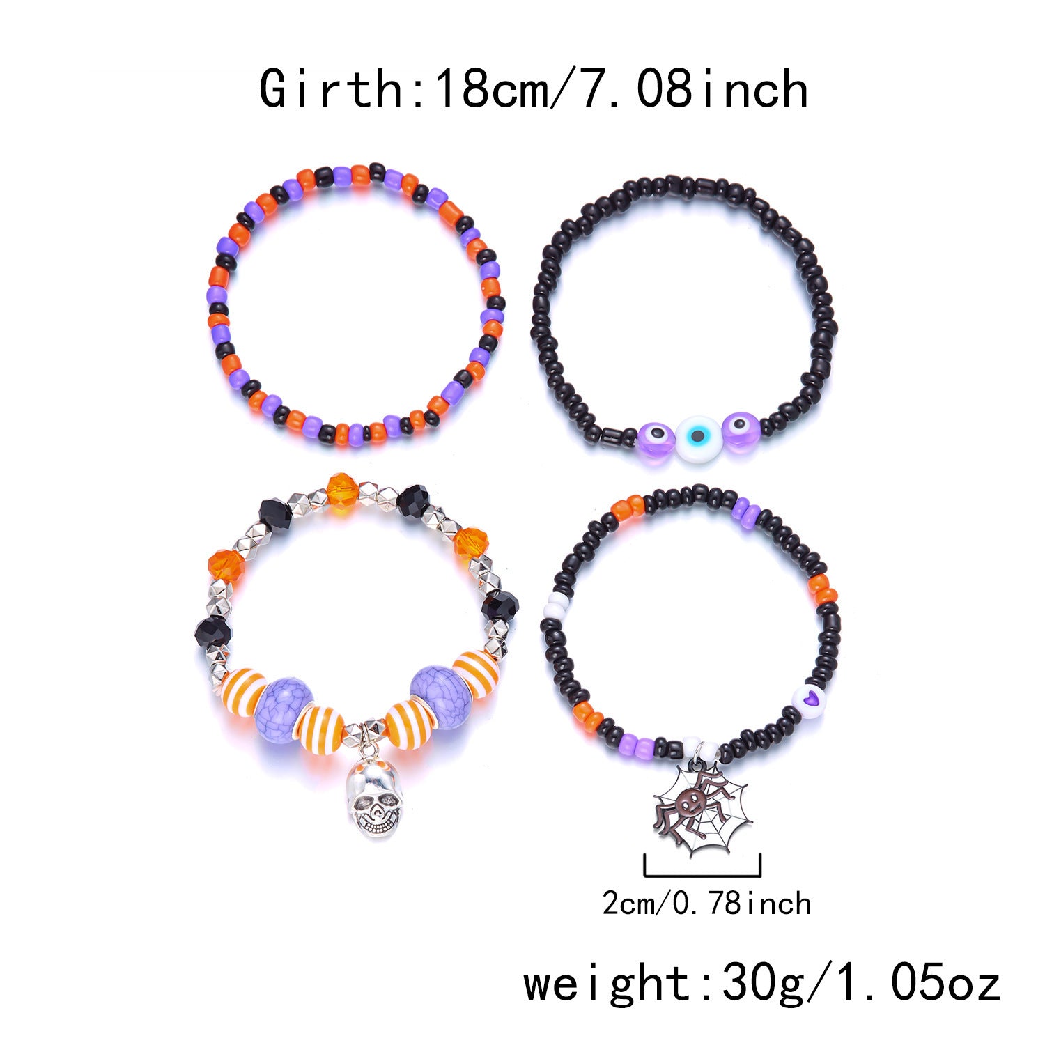 Wholesale  Ghost Bat Bracelet Set
