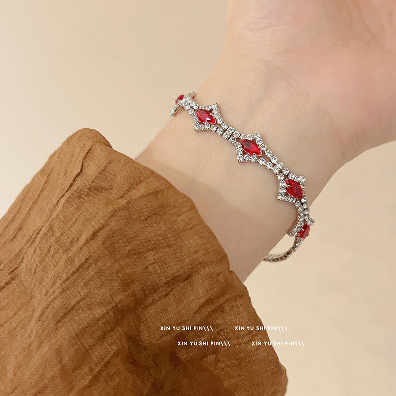 Wholesale Red diamond zircon clip bracelet