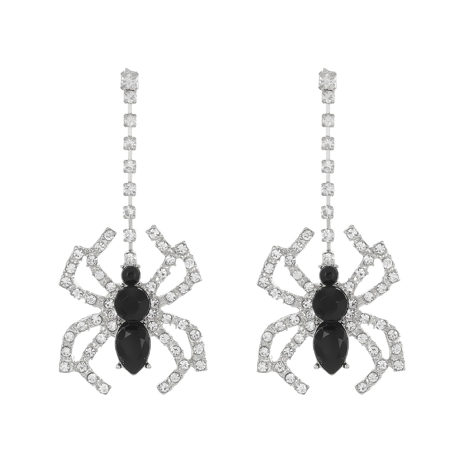 Wholesale Punk  Zircon Alloy Long Drop Earrings Fashion Accessory for Women