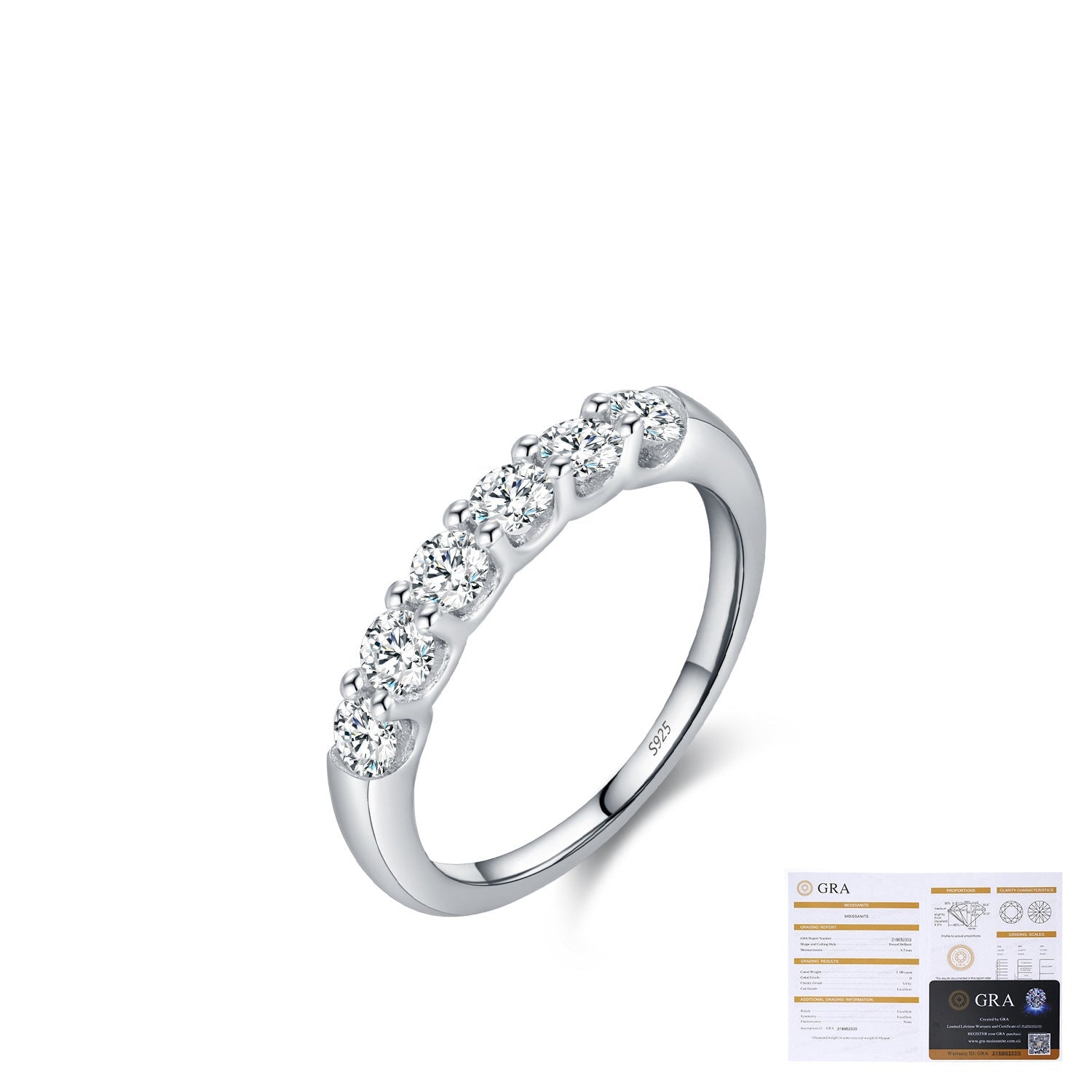 Wholesale moissanite s925 sterling silver shiny ring