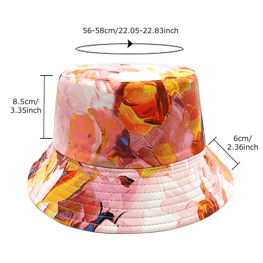 Wholesale Spring and Summer Floral Pattern Reversible Bucket Hat