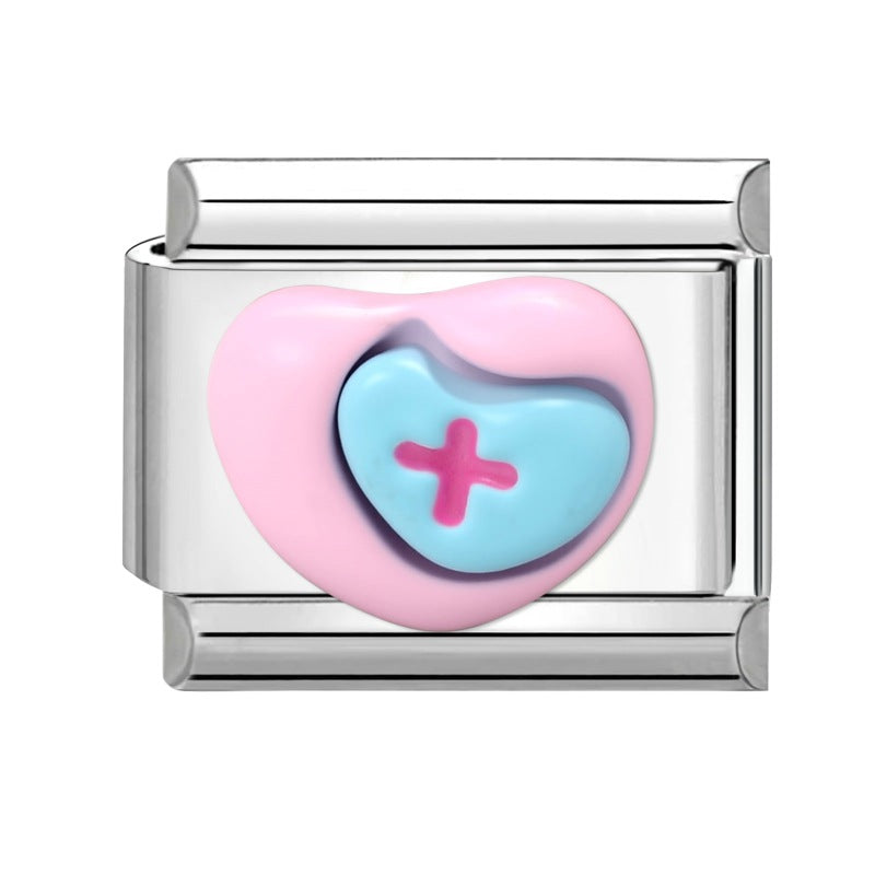 Wholesale Italian Charm Bracelet 9mm DIY Splicing Cute Creative Stainless Steel Composable Bracelet