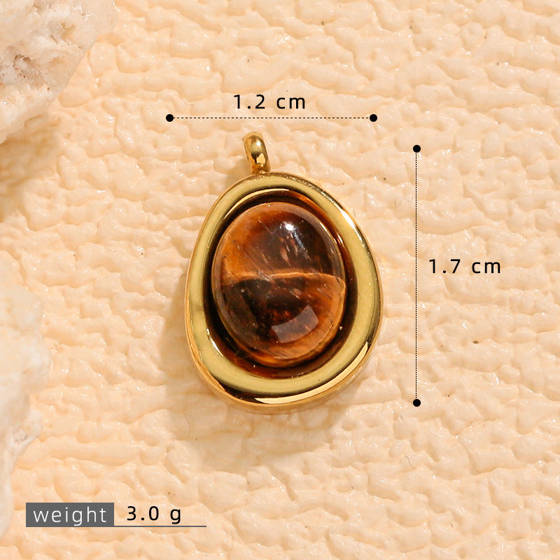 Wholesale Irregular 3D tiger' s eye pendant