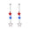 Wholesale  Independence Day earrings  personality red white blue diamond flag USA five-pointed star earrings