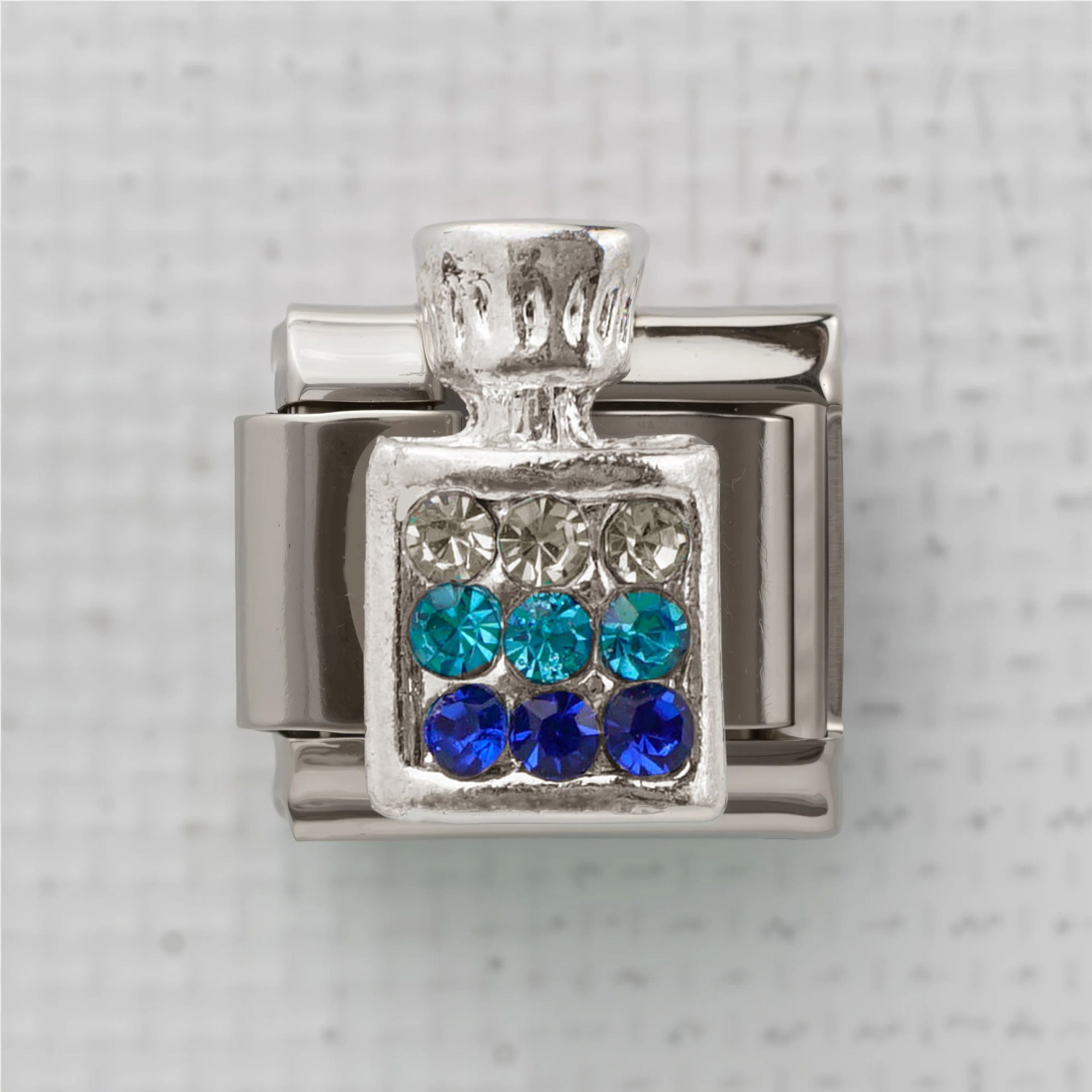 Wholesale 5pcs Italian Charm Bracelet 9mm DIY Splicing Perfume Bottle Bear Stainless Steel Composable Bracelet