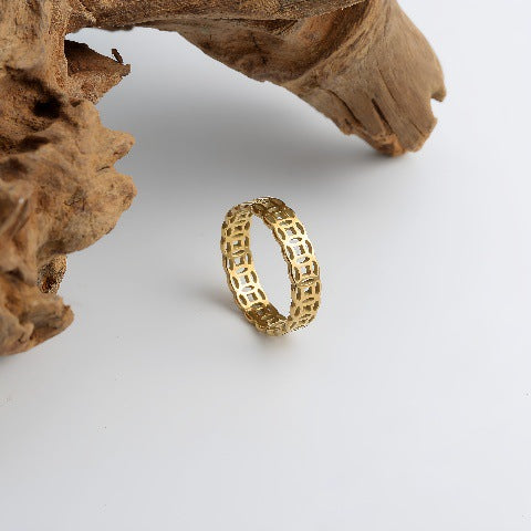 Wholesale titanium steel hollow ring