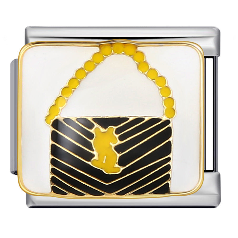 Wholesale Italian Charm Bracelet 9mm DIY Splicing Removable Exquisite Bag Stainless Steel Composable Bracelet