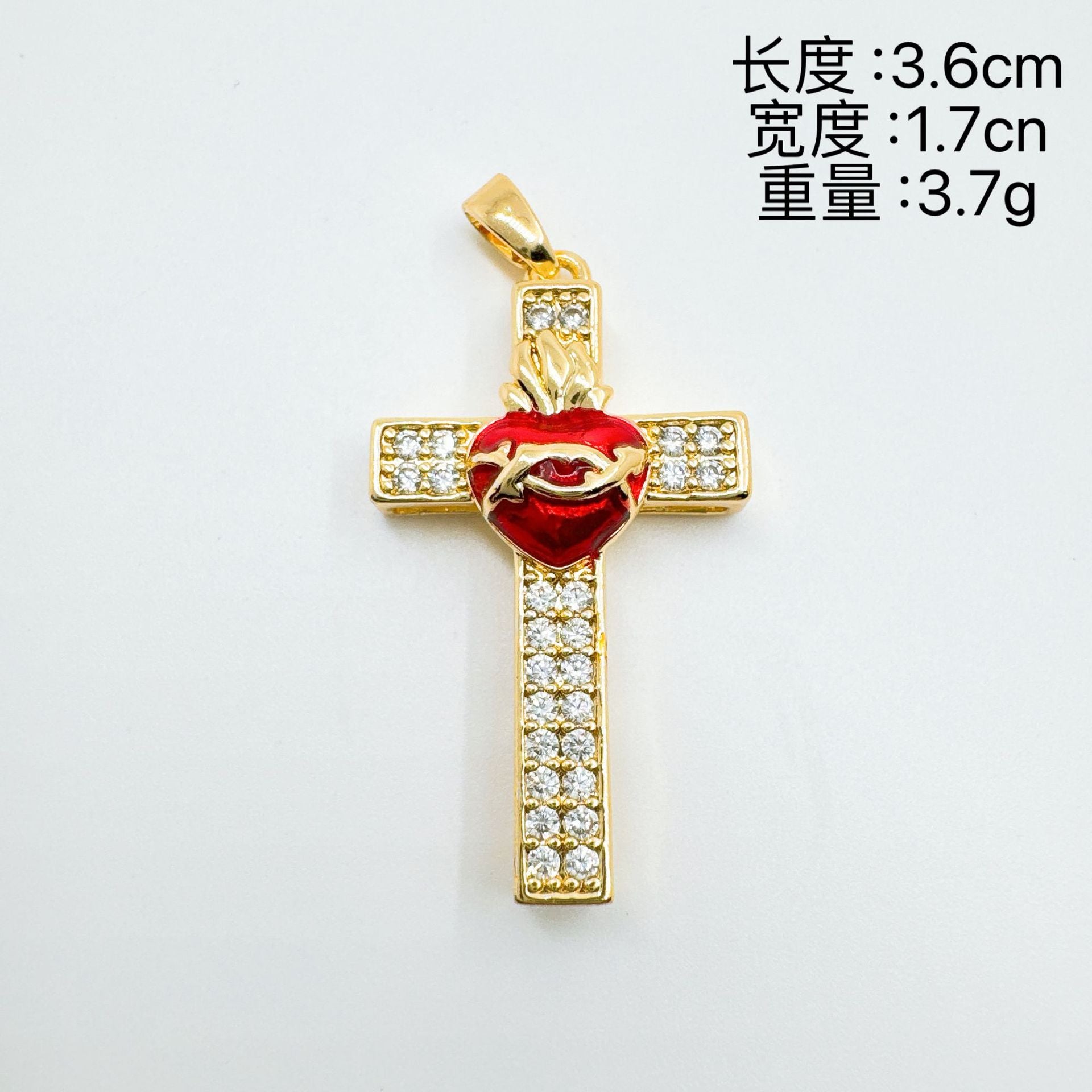 Wholesale Gold Plated Zircon Cross Necklace,  Sweet Cool Wind Style Fashion Jewelry Accessory for Women
