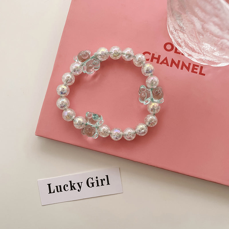 Wholesale cute crystal bear pearl hairband