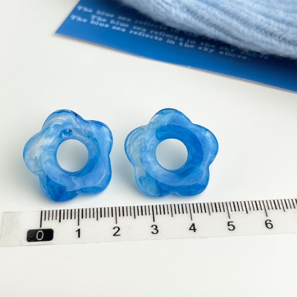 Wholesale blue oil earrings