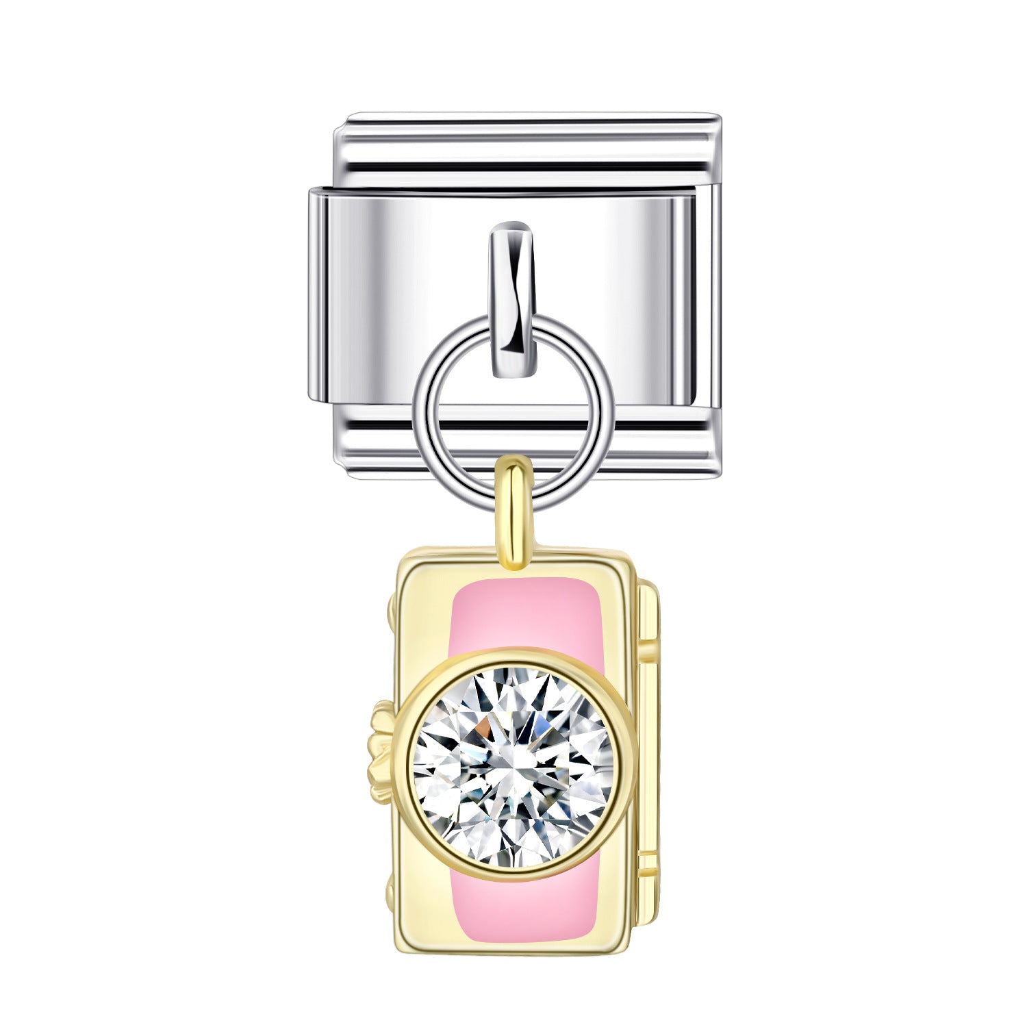 Wholesale 10pcs Italian Charm Bracelet 9mm DIY Splicing Eiffel Tower Suitcase Love Stainless Steel Composable Bracelet