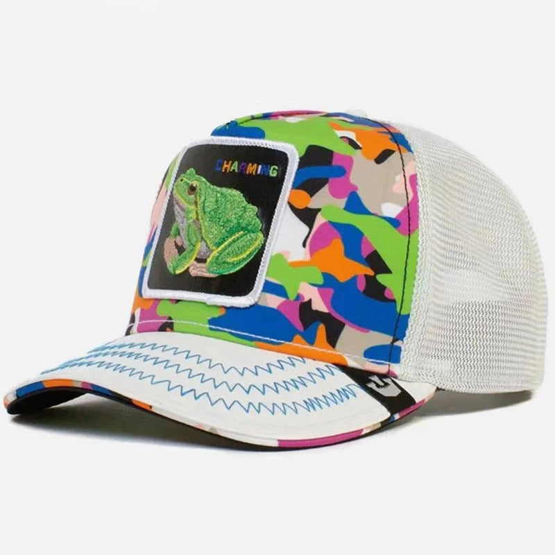 Wholesale Cartoon Animal Sun Protection Mesh Embroidery Hat Baseball Cap ACC-HT-JingKun010