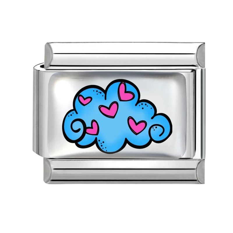 Wholesale Butterfly Heart Cartoon Design Stainless Steel Modular DIY Bracelet for Everyday Wear