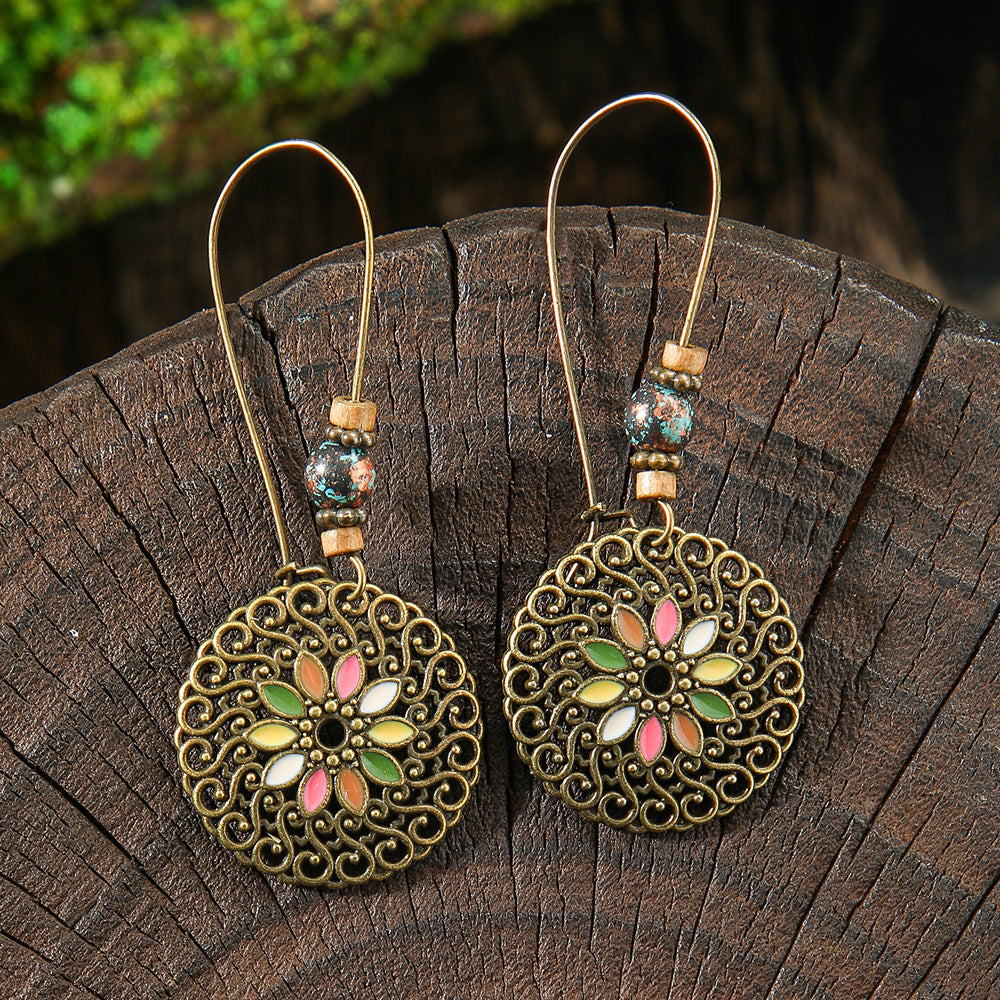 Wholesale Bohemian Tassel Earrings Handmade Zinc Alloy Retro Party Gift