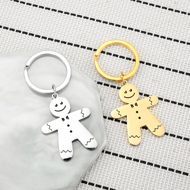 Wholesale Christmas Cartoon Cute Stainless Steel Keychains ACC-KC-JinZhu013