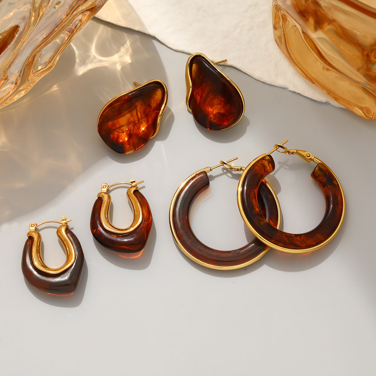 Wholesale Versatile Red Stainless steel Stud Earrings