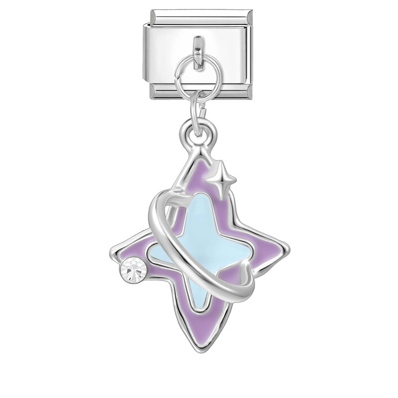 Wholesale Italian modular multifunctional DIY steel pendant bracelet