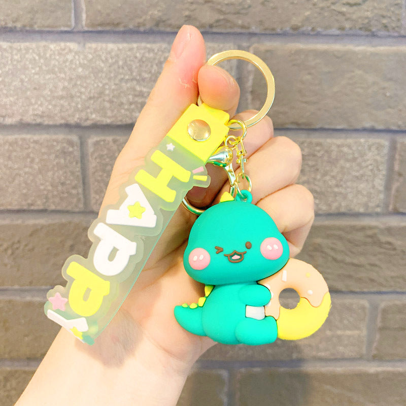 Wholesale Cartoon Cute Dinosaur Silicone Keychain ACC-KC-JuCai006