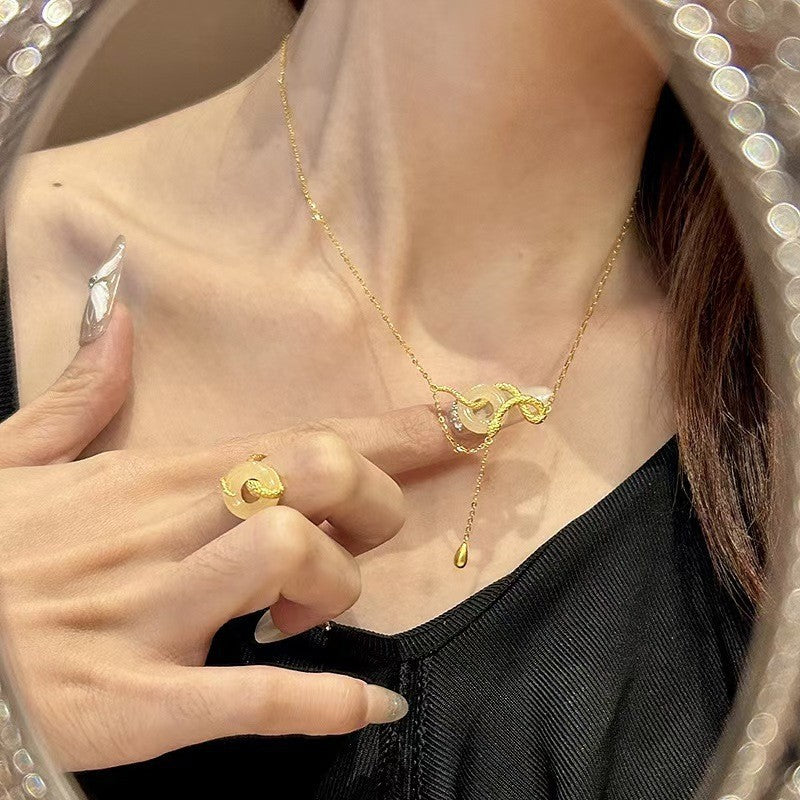 Wholesale S925 Sterling Silver Snake Round Bead Necklace