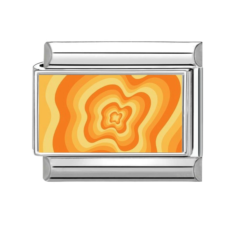 Wholesale 9mm Italian Charm Starter Bracelets DIY Colorful Single Section Creative Stainless Steel Composable Bracelet