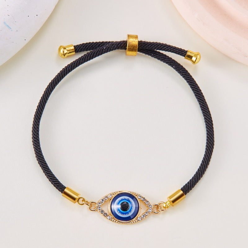 Wholesale Blue Demon Eye Alloy Adjustable Bracelet
