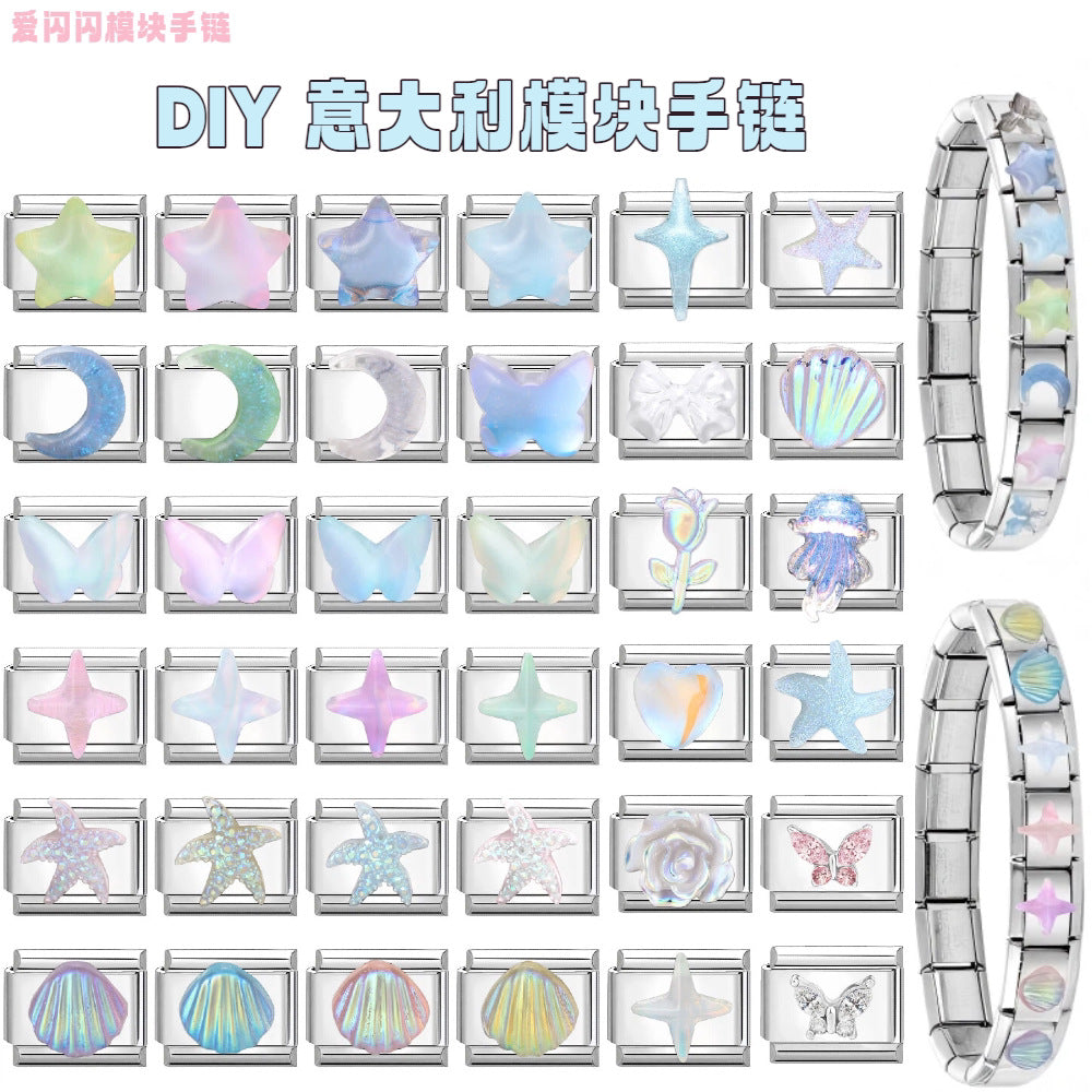 Wholesale Ocean Element Titanium Steel Modular Bracelet - DIY Watch Strap,  Fashion Gift for Couples