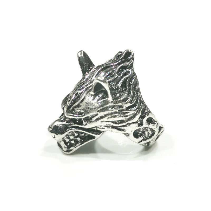 Wholesale 5pcs Men's Lion Head Skull Wolf Head Leopard  Buddha Face Ring