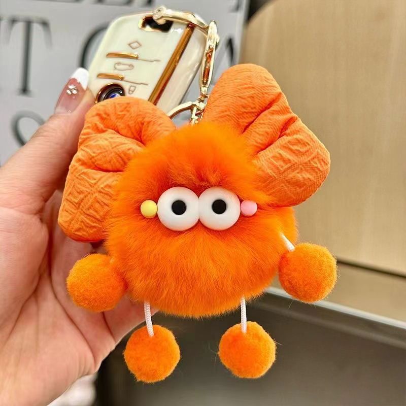 Wholesale Plush Bow Briquette Keychains ACC-KC-ChenChen005