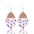Wholesale Independence Day Star Earrings Striped Love Acrylic Stitching Earrings