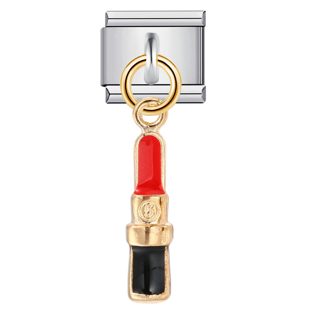 Wholesale 5pcs Italian Charm Bracelet 9mm DIY Splicing Cute Creative Pendant Stainless Steel Composable Bracelet