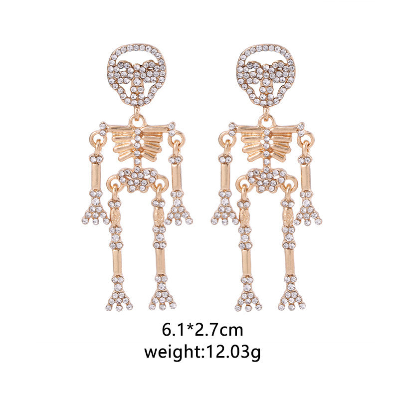 Wholesale Retro Skull Frame Earrings  Earrings