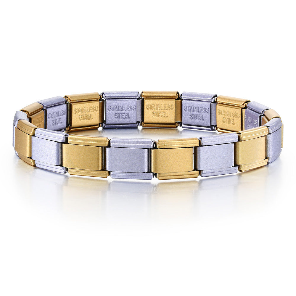 Wholesale Stainless Steel Electroplated Italian Modular Bracelet Chain DIY Fashion Accessory