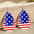 Wholesale  Independence Day earrings  personality red white blue diamond flag USA five-pointed star earrings