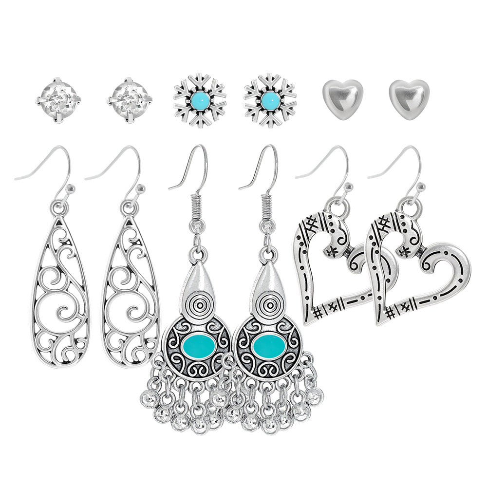 Wholesale Zinc Alloy Bohemian Ethnic Earring Set - Trendy Fashion Accessory