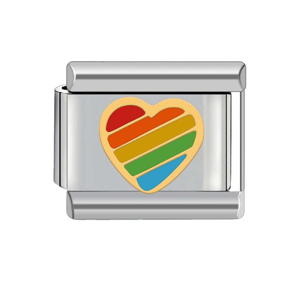 Wholesale Italian Charm Bracelet 9mm DIY Splicing Butterfly Series Stainless Steel Composable Bracelet