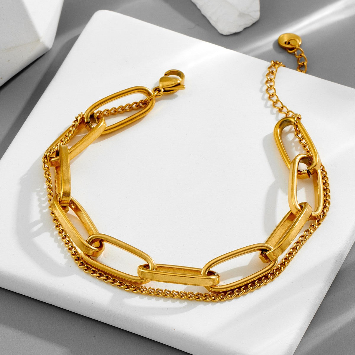 Wholesale Titanium Steel Bracelet Cyber Celebrity Style Old Money Elegant Everyday Wear Jewelry Accessory Gift