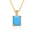 Wholesale Square zircon necklace  simple clavicle chain light luxury clavicle chain