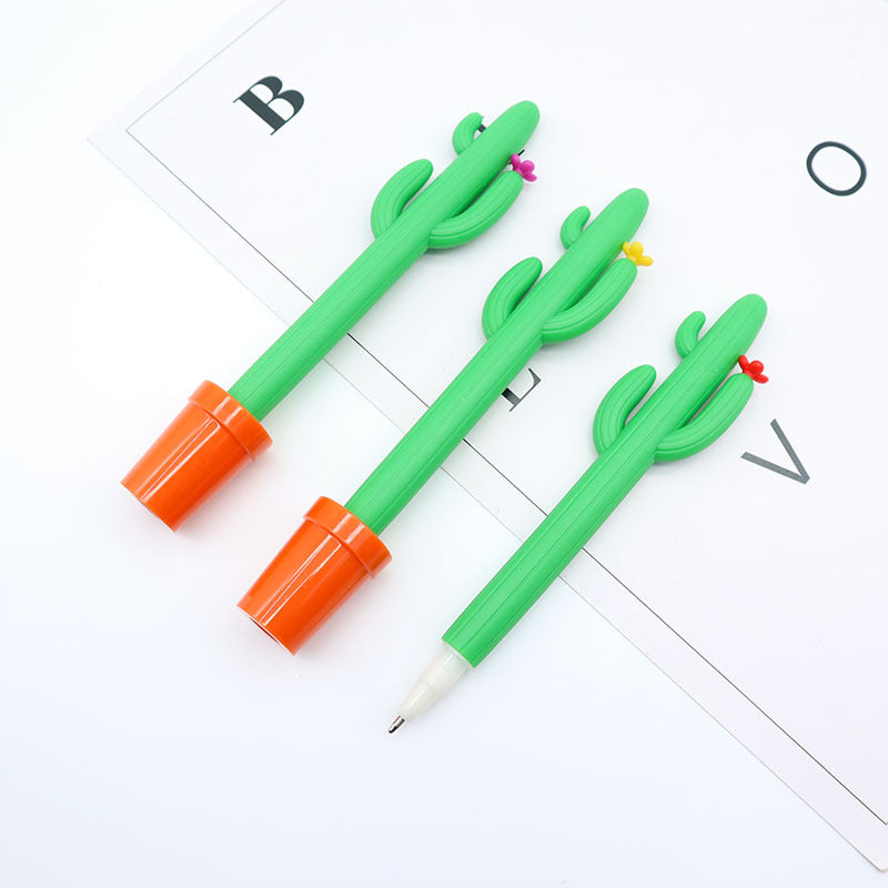 Wholesale Creative cactus stick plant shape desk pen