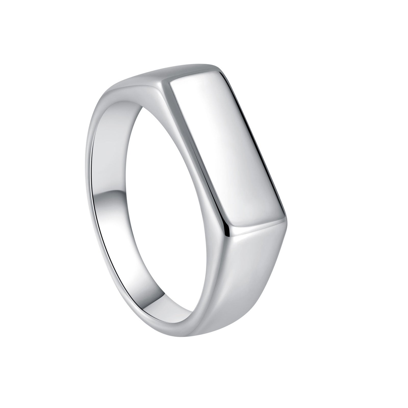 Wholesale 7mm titanium steel rectangular ring