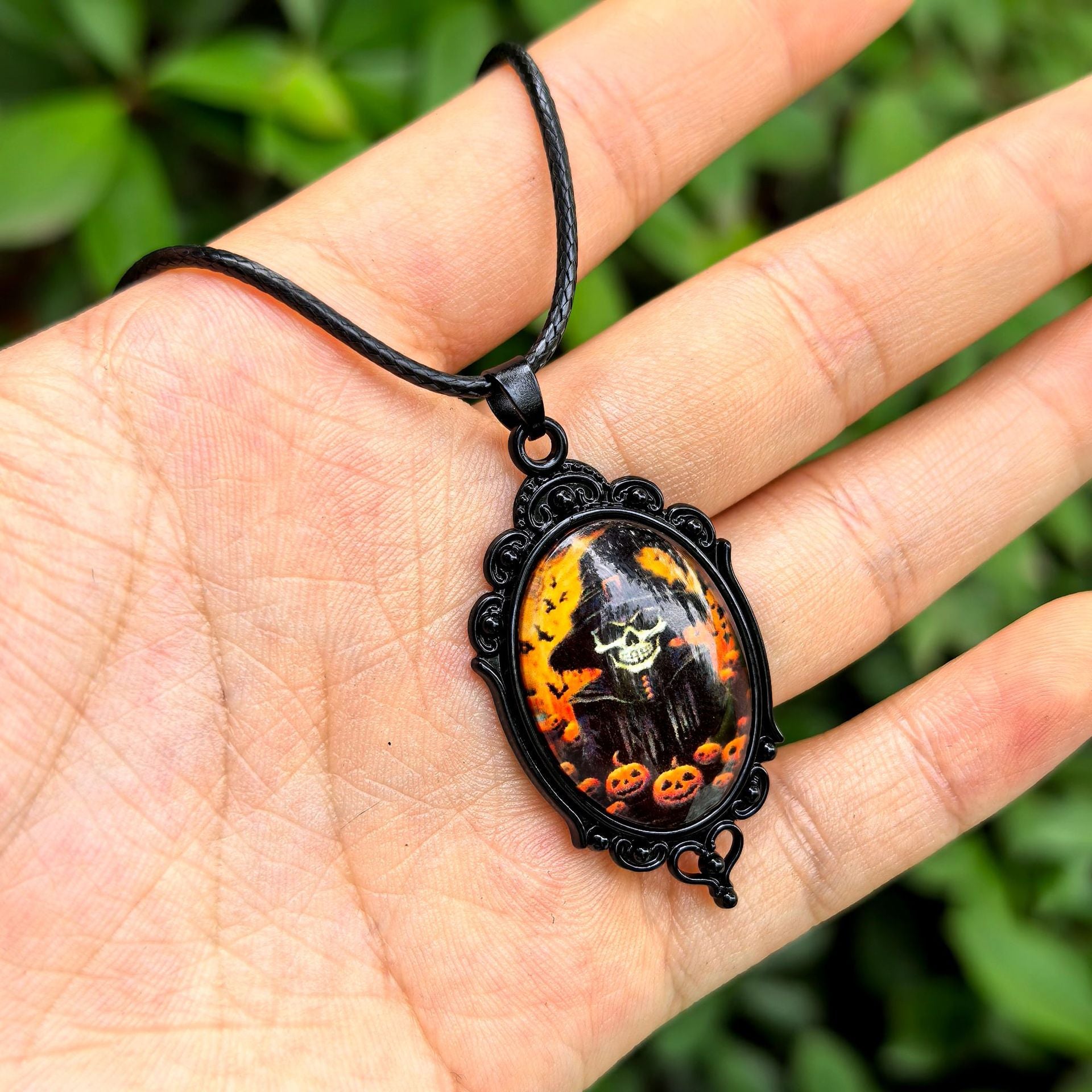 Wholesale  Halloween Dark Series Pu Leather Necklace